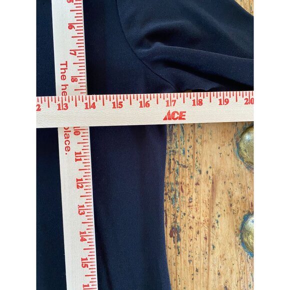 Ny & Co Womens Black Long-Sleeve Rayon Blend Dress Size S pullover midi‎ Pencil - Picture 6 of 7